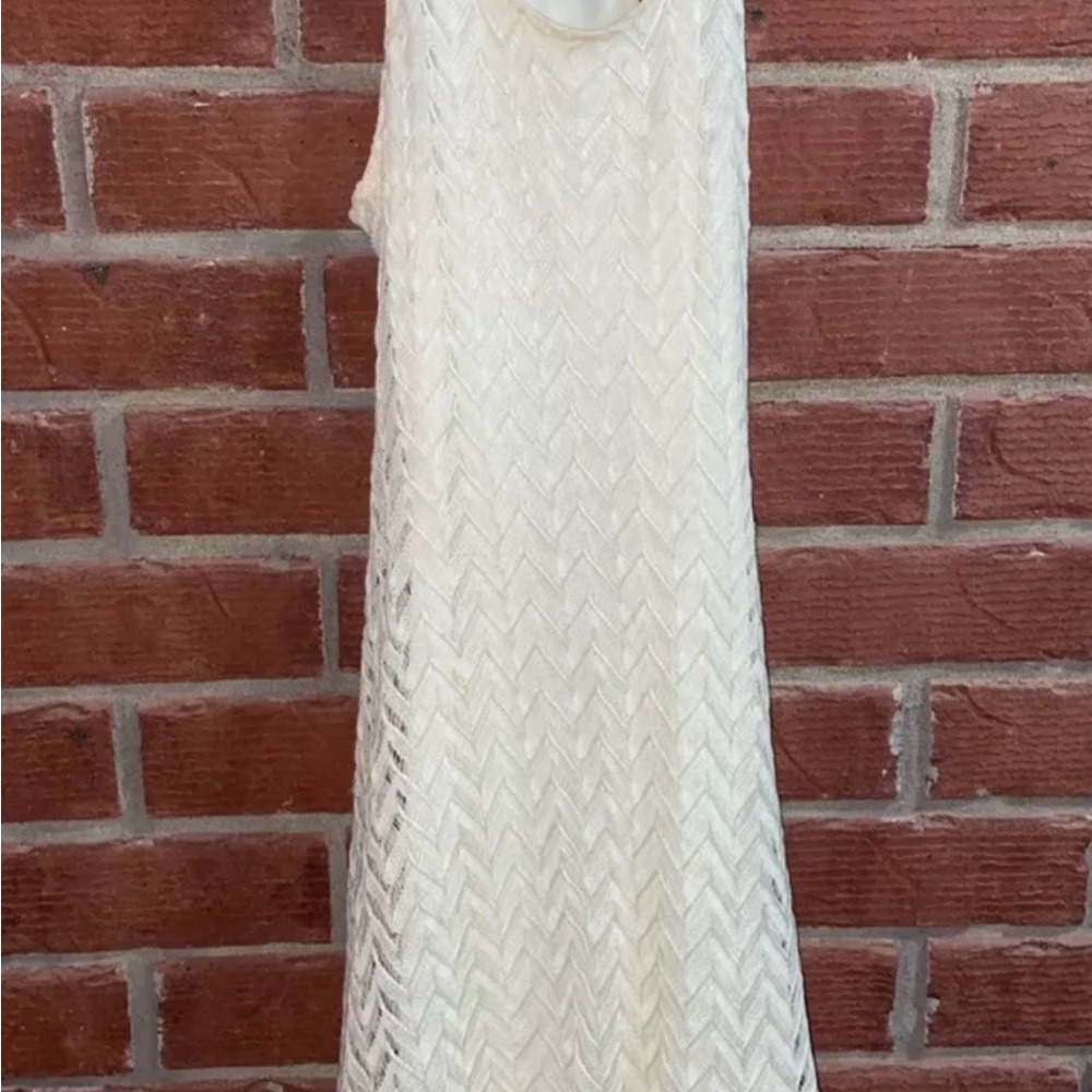 Altar’d State Long Cream Cut Out Pattern Juniors Dress XS